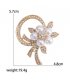 XSB166 - Golden Pearl Saree Brooch